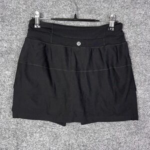 Lululemon Athletica Black Skort Athletic Skirt Shorts Tennis Golf‎ Size 4